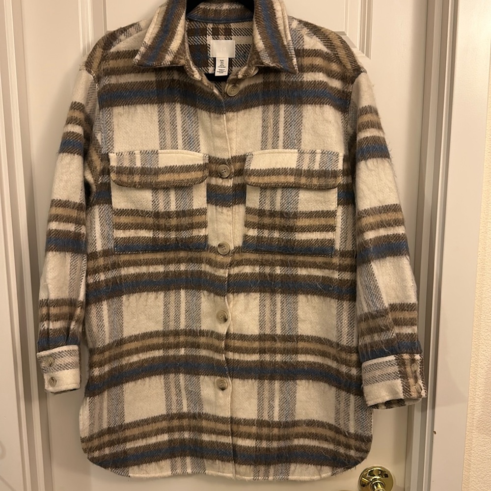 H&M Fuzzy Shacket In Excellent Condition - image 1